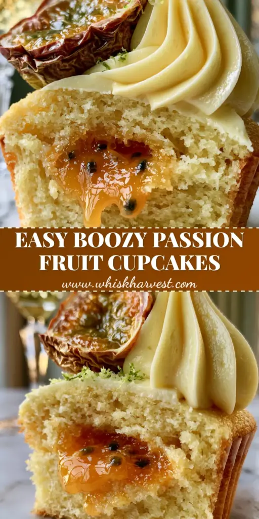 A tall stack of Passion Fruit Martini Cupcakes with oozing orange curd and lime zest garnish. (Passion Fruit Martini Cupcakes)