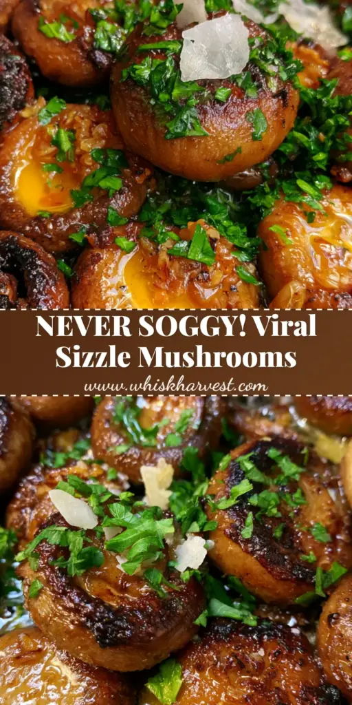 Sautéed Mushrooms: The Ultimate Deeply Caramelized Garlic Butter Recipe 4 A top-down view of deeply seared sautéed mushrooms in a cast iron skillet with garlic and parsley.